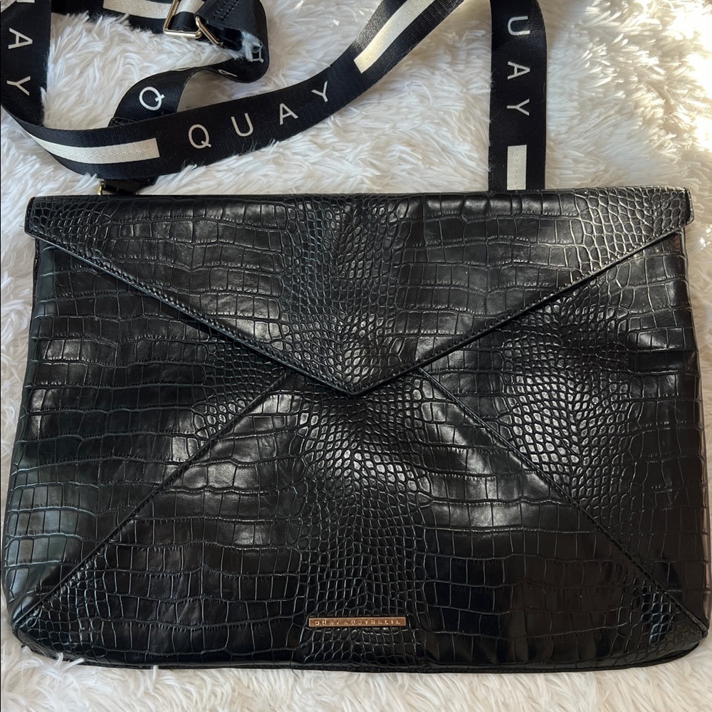 Quay Australia Black Laptop Bag Crossbody